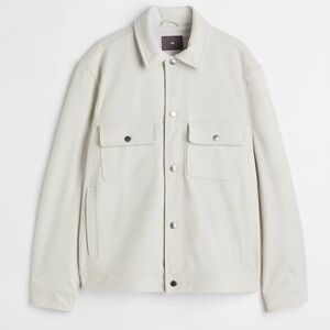 H&M Men’s Off-White Button-Front Jacket